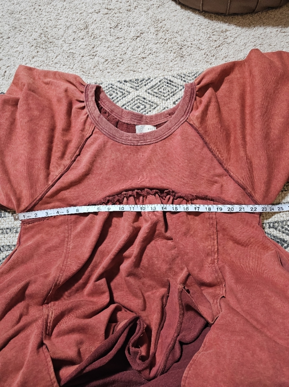 Oli & Hali Mineral Wash Clay Babydoll Dress Tunic Oversized S - Picture 6 of 6